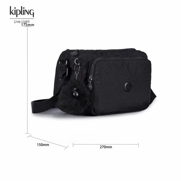 brand new Kipling vintage crossbody bag Reth medium black - Picture 8 of 8